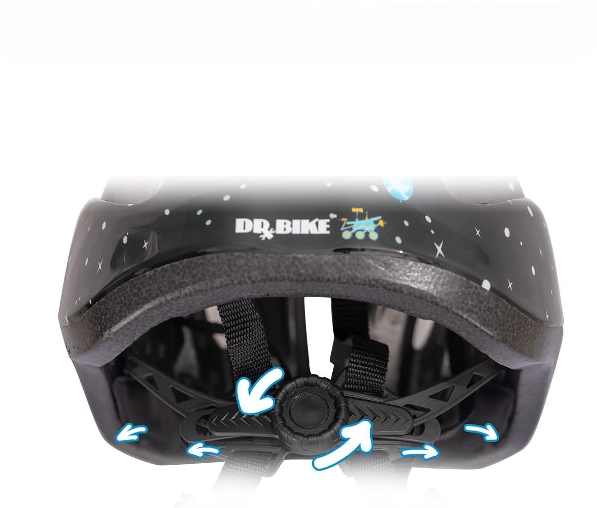 FABSPORTS Printed Safety Helmet for Kids-Boys & Girls (5-12 Years), Light Weight Bicycle/Bike Helmet, Adjustable Size, Superior Ventilation for Cycling/Skating/Skate Boarding, Black 