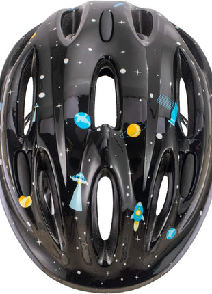 FABSPORTS Printed Safety Helmet for Kids-Boys & Girls (5-12 Years), Light Weight Bicycle/Bike Helmet, Adjustable Size, Superior Ventilation for Cycling/Skating/Skate Boarding, Black 