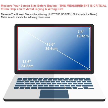 FEDUS Polycarbonate Clear Hd Full Screen Protector Guard Scratch Protector for 15.6 Inch Laptop 