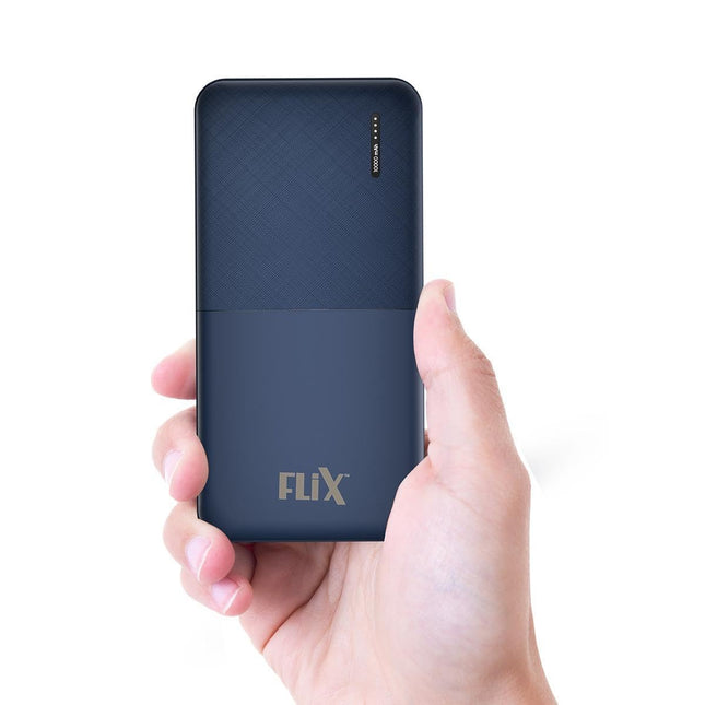 FLiX(Beetel) New Launch PowerXtreme 10,000mAh 12W Slim Power Bank,USB C/Micro USB Input,Dual USB A Output,Compatible with iPhone (Type A to Lightning), Samsung, Google Pixel, Oneplus(Cobalt Blue-P10) 