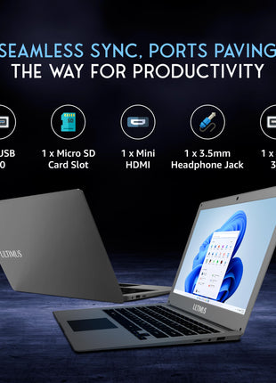 FUTOPIA ULTIMUS Pro Laptop Celeron 4GB RAM 128GB Gray 