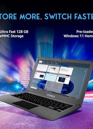FUTOPIA ULTIMUS Pro Laptop Celeron 4GB RAM 128GB Gray 
