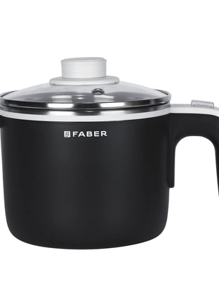 Faber 1.2 Liter Multi Cooker with 700 watt, FMC 1.2 BK, Black, Small, (MC 1.2L) - Stainless Steel, Outer Lid 