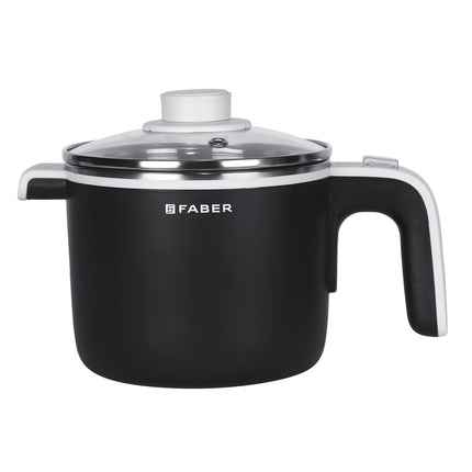 Faber 1.2 Liter Multi Cooker with 700 watt, FMC 1.2 BK, Black, Small, (MC 1.2L) - Stainless Steel, Outer Lid 