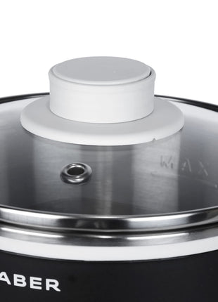 Faber 1.2 Liter Multi Cooker with 700 watt, FMC 1.2 BK, Black, Small, (MC 1.2L) - Stainless Steel, Outer Lid 