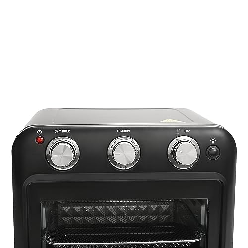 Faber 20 liter 1500 Watts Air Fryer Oven|Fry, Bake, Roast, Toast, Defrost, Grill, Reheat & Broil|85% Less Oil|Temperature & Timer Control, Preset Cooking Options, Convection Function, Auto-Off|(Black) 