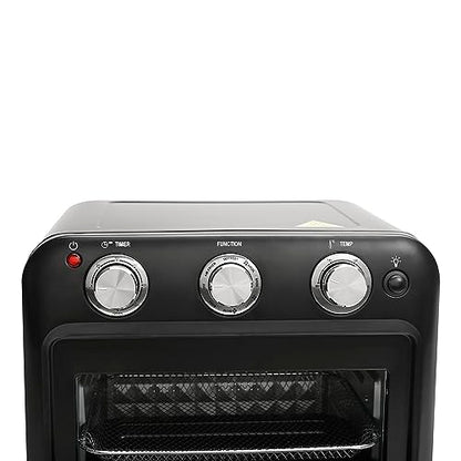 Faber 20 liter 1500 Watts Air Fryer Oven|Fry, Bake, Roast, Toast, Defrost, Grill, Reheat & Broil|85% Less Oil|Temperature & Timer Control, Preset Cooking Options, Convection Function, Auto-Off|(Black) 