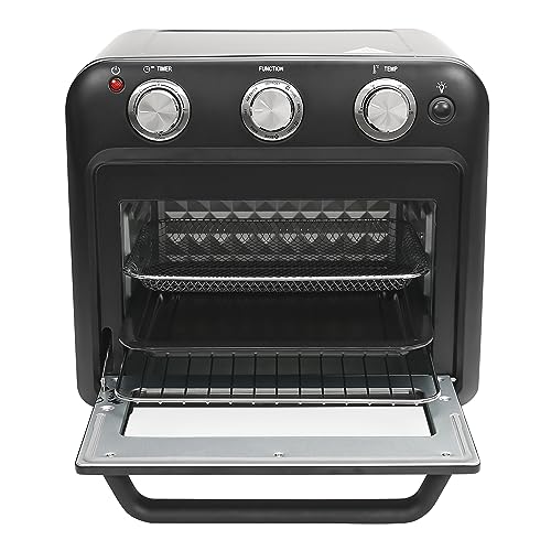 Faber 20 liter 1500 Watts Air Fryer Oven|Fry, Bake, Roast, Toast, Defrost, Grill, Reheat & Broil|85% Less Oil|Temperature & Timer Control, Preset Cooking Options, Convection Function, Auto-Off|(Black) 