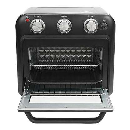Faber 20 liter 1500 Watts Air Fryer Oven|Fry, Bake, Roast, Toast, Defrost, Grill, Reheat & Broil|85% Less Oil|Temperature & Timer Control, Preset Cooking Options, Convection Function, Auto-Off|(Black) 