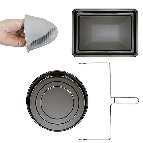 Faber 34L Double Glazed 1600W OTG|Bake, Toast, Roast, Grill|6 Functions, Upper & Lower Heating, Rotisserie, 360° Convection,Crumb Tray, Double Glaze Glass|Bake Plate, Pizza Plate, Silicon Gloves|Black 