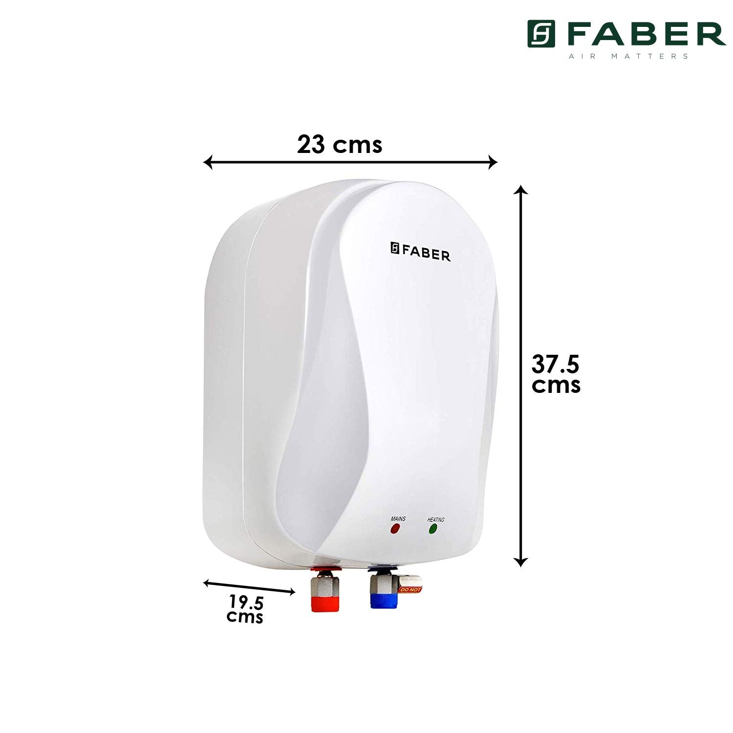 Faber 3Ltr 4.5KW Instant Water Heater (FWG Insta 3L / 4.5 kw), 5 Year Warranty on Tank, White 