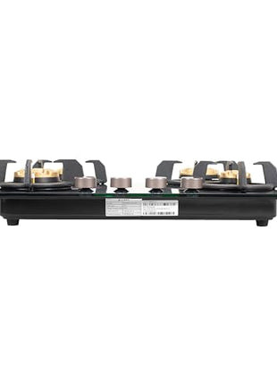 Faber 4 Burner 70Cm HOB |Auto Ignition| HOB PRIME HT704 CRS BR CI AI |Metal Knobs| Cast Iron Pan Support |HOB/Cooktop Hybrid| Black Glass Finish |5 Yrs Warranty On Glass & Valve | 2 Yrs On Burner 
