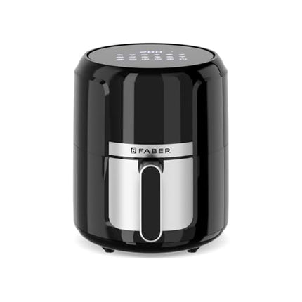 Faber 4L 1350W Digital Air Fryer| Fry, Bake, Roast, Toast, Defrost, Grill & Reheat| 85% Less Oil, 360° Air Cooking| 12-Preset Menu, LED Display, Touch Control, Non-Stick Pan, (Black)| FAF 4.0L AS BK 