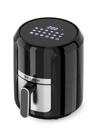 Faber 4L 1350W Digital Air Fryer| Fry, Bake, Roast, Toast, Defrost, Grill & Reheat| 85% Less Oil, 360° Air Cooking| 12-Preset Menu, LED Display, Touch Control, Non-Stick Pan, (Black)| FAF 4.0L AS BK 