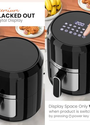 Faber 4L 1350W Digital Air Fryer| Fry, Bake, Roast, Toast, Defrost, Grill & Reheat| 85% Less Oil, 360° Air Cooking| 12-Preset Menu, LED Display, Touch Control, Non-Stick Pan, (Black)| FAF 4.0L AS BK 