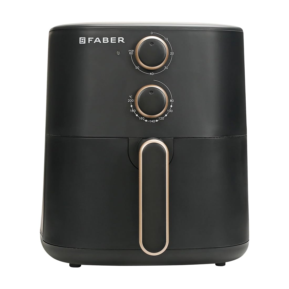 Faber 6 liter 1500W Air Fryer|Fry, Bake, Roast, Toast, Defrost, Grill & Reheat|360° Rapid Air Cooking, 85% Less Oil|Temperature & Time Control, Non-Stick Fryer Pan, Auto-Off | Sleek Design | (Black) 