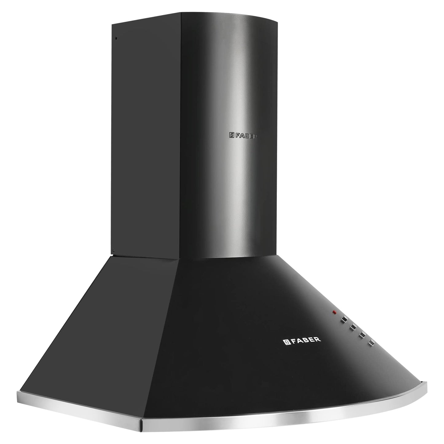 Faber 60 cm 1000 m³/HR Pyramid Kitchen Chimney || 12 year warranty on Motor|| Motor- 240 Watt (HOOD CLASS PRO PB BK LTW 60, Baffle Filters,Black) 