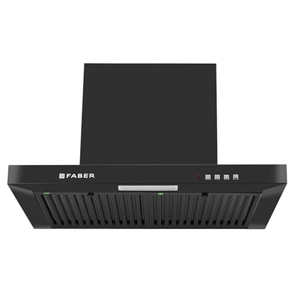 Faber 60 cm 1000 m³/hr T-Shape Kitchen Chimney || Baffle Filter || 12 years warranty on Motor|| Motor- 250 Watt (HOOD MARS PB BF BK 60) 