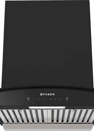 Faber 60cm 1500 m³/hr Autoclean Kitchen Chimney|Autoclean Alarm|Mood Light|12Yr Warranty on Motor 2Yr Comprehensive by Faber|Baffle Filter|Touch & Gesture|Hood Primus Plus Energy in HCSC BK 60,Black 