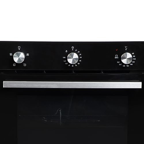 Faber 80L Black Finish Built-In Oven || Push/Pull Knob Control with Digital Display || 4 Cooking Functions with Grill Rack, Universal Pan|| FBIO 80L 4F BK with 1 Yr Comprehensive Warranty 