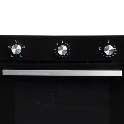 Faber 80L Black Finish Built-In Oven || Push/Pull Knob Control with Digital Display || 4 Cooking Functions with Grill Rack, Universal Pan|| FBIO 80L 4F BK with 1 Yr Comprehensive Warranty 