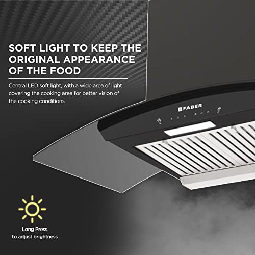 Faber 90 cm 1500 m³/hr Autoclean Kitchen Chimney, 12Yr Warranty on Motor(2Yr Comprehensive), HOOD PRIMUS PLUS ENERGY IN HCSC BK 90,Touch & Gesture Control,Black) 