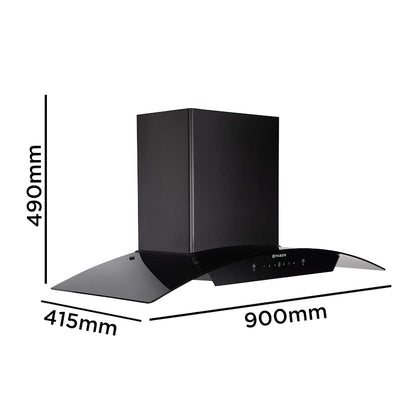 Faber 90 cm 1500 m³/hr Autoclean Kitchen Chimney, 12Yr Warranty on Motor(2Yr Comprehensive), HOOD PRIMUS PLUS ENERGY IN HCSC BK 90,Touch & Gesture Control,Black) 