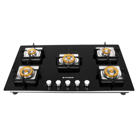 Faber 90 cm Hobtop 5 Burner, Auto Ignition (HOB HTG 905 CRS BR CI) 