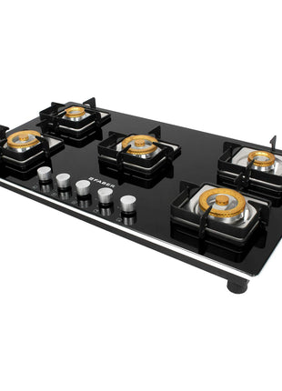 Faber 90 cm Hobtop 5 Burner, Auto Ignition (HOB HTG 905 CRS BR CI) 