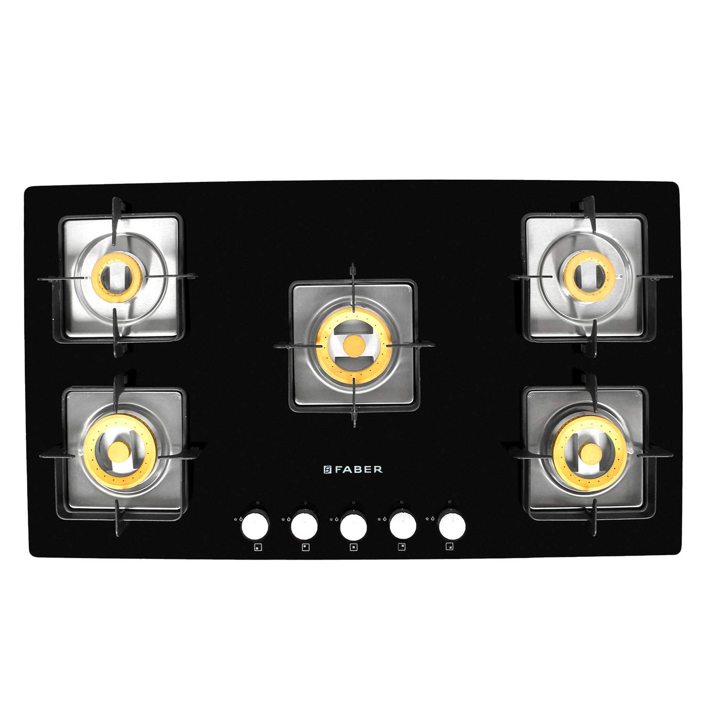 Faber 90 cm Hobtop 5 Burner, Auto Ignition (HOB HTG 905 CRS BR CI) 