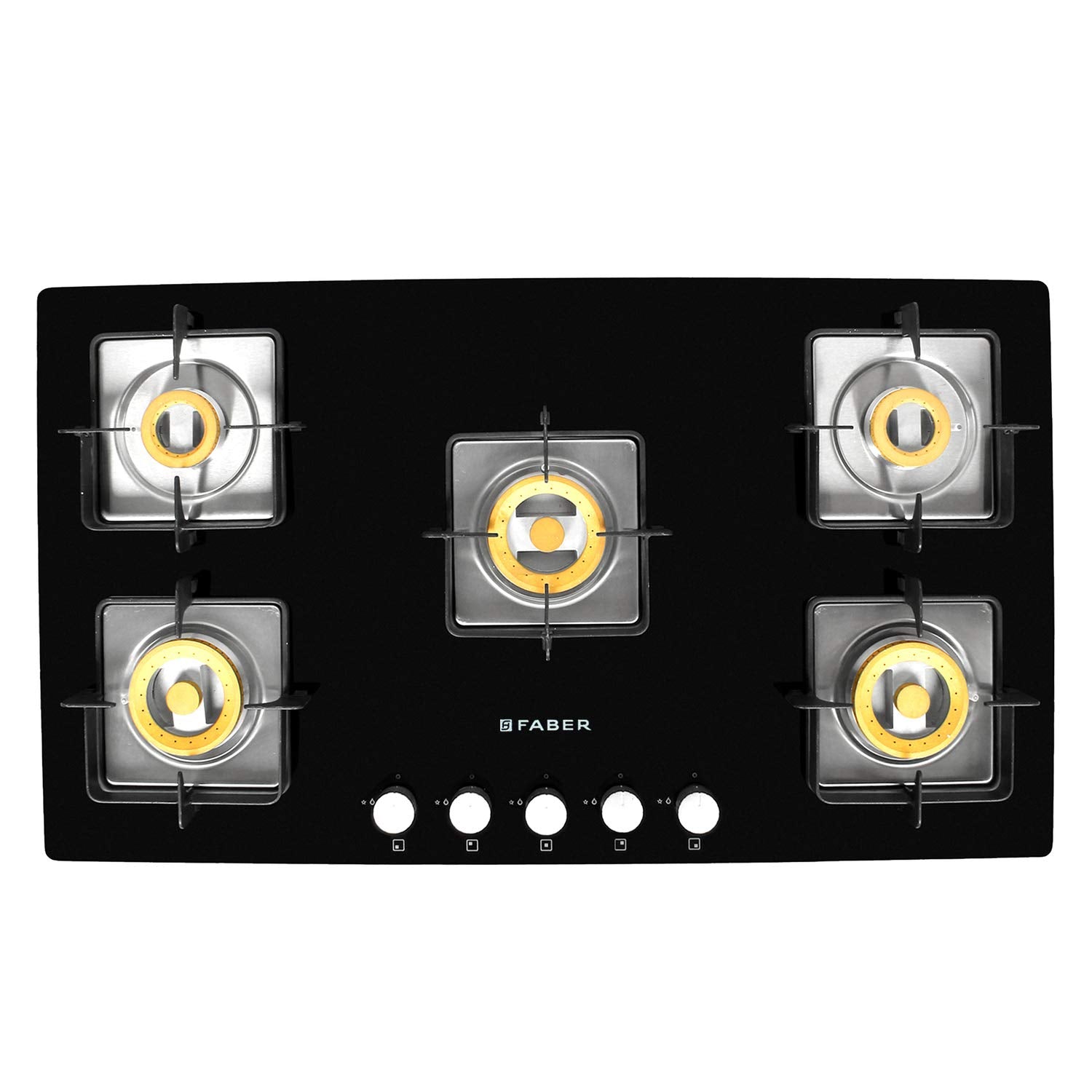 Faber 90 cm Hobtop 5 Burner, Auto Ignition (HOB HTG 905 CRS BR CI) 