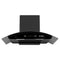 Faber 90cm 1400 m³/hr Autoclean Kitchen Chimney|Broad Body|Curved Glass|Filterless |Touch & Gesture Control|Black Finish|12Yr Warranty on Motor 2Yr Comprehensive by Faber|HOOD TITANIUM IN HC SC FL 90 