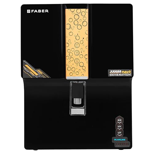 Faber Copper Guard (RO+UV+UF+Alkaline+Copper)|7L Storage|9 Stage Filtration Pre & Post Carbon|Upto 2500 TDS|Tank Full, Power,Purification Indicator|Borewell,Tank & Municipal Water|1y Warranty by Faber 