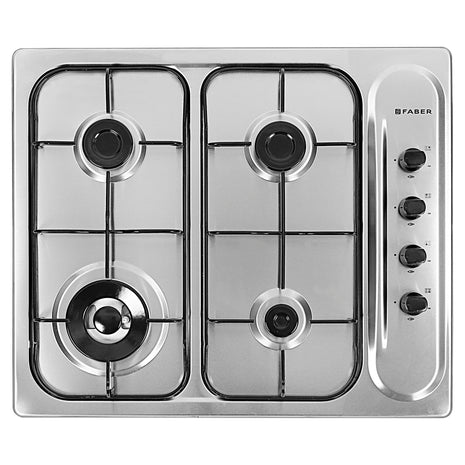 Faber Hob FH 40 AMD Stainless Steel Top 4 Italian Burners (Silver) 