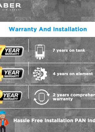 Faber Jazz 25L Storage wall Water Heater | Heating Indicator | Free Installation | 8 Bar Pressure, Temperature Control, MFV Valve, Auto Cut-Off, PUF Technology | 2000W, 5 Star | FWG JAZZ 25 V (White) 