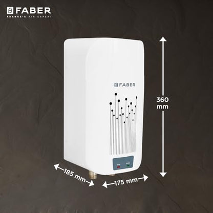 Faber Zippy Instant Geyser 3 Litre| 3000W Powerful Heating | Superior Energy Efficiency | Suitable for Kitchen & Bathroom | 5Yr Tank, 3Yr Heating Element 2 Yr Product Warranty by Faber| FWG Zippy 3.0 