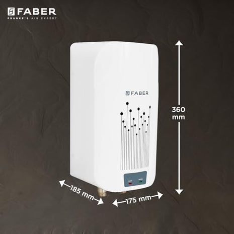 Faber Zippy Instant Geyser 3 Litre| 3000W Powerful Heating | Superior Energy Efficiency | Suitable for Kitchen & Bathroom | 5Yr Tank, 3Yr Heating Element 2 Yr Product Warranty by Faber| FWG Zippy 3.0 