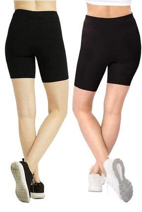 Fashiol Unisex Cycling Shorts for Girls and Boys Black Colour 2 Combo (14-15 Years) 
