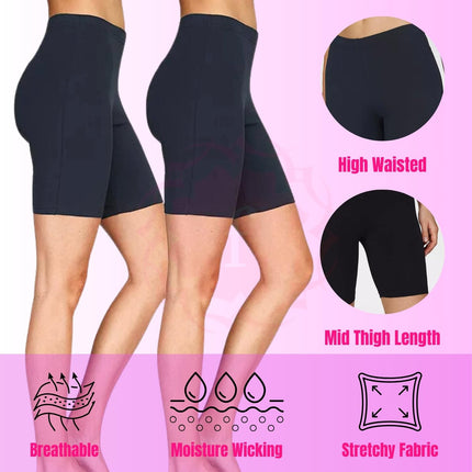 Fashiol Unisex Cycling Shorts for Girls and Boys Black Colour 2 Combo (14-15 Years) 