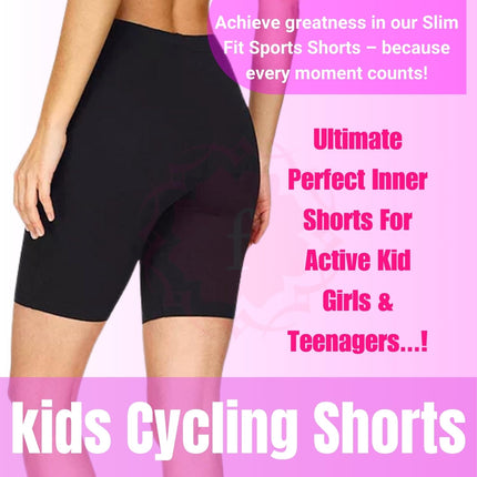 Fashiol Unisex Cycling Shorts for Girls and Boys Black Colour 2 Combo (14-15 Years) 