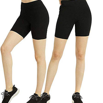 Fashiol Unisex Cycling Shorts for Girls and Boys Black Colour 2 Combo (14-15 Years) 