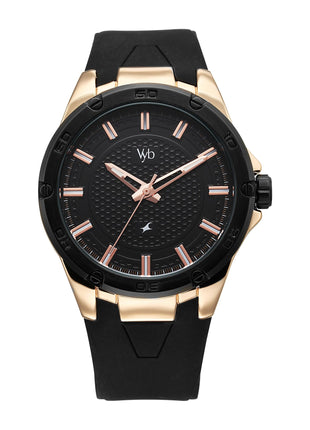 Fastrack Vyb Challenger Quartz Analog Black Dial Watch for Men 