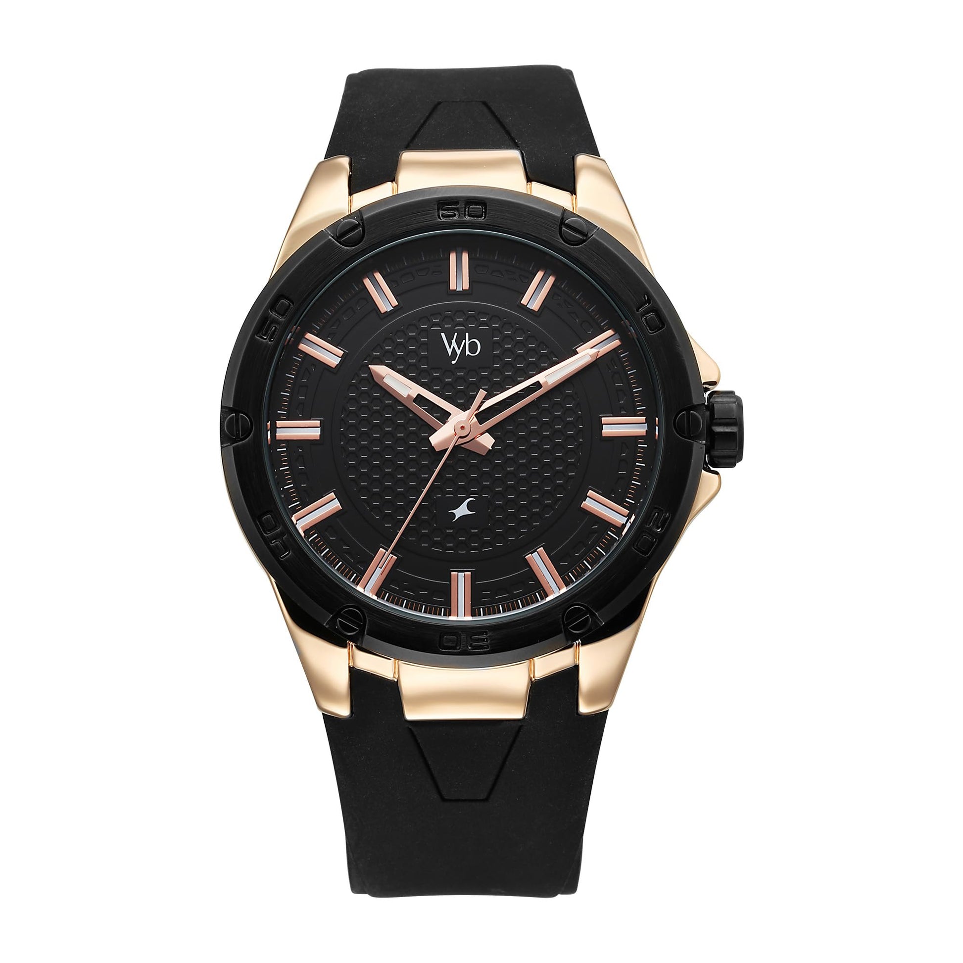 Fastrack Vyb Challenger Quartz Analog Black Dial Watch for Men 