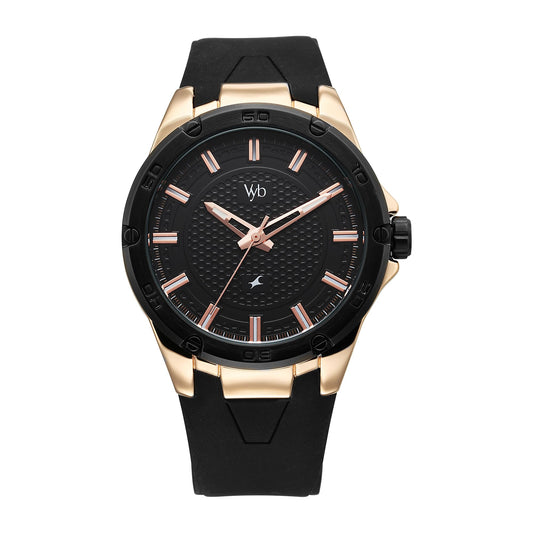 Fastrack Vyb Challenger Quartz Analog Black Dial Watch for Men 