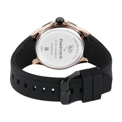 Fastrack Vyb Challenger Quartz Analog Black Dial Watch for Men 