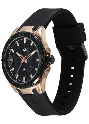 Fastrack Vyb Challenger Quartz Analog Black Dial Watch for Men 