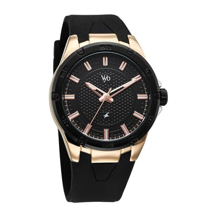 Fastrack Vyb Challenger Quartz Analog Black Dial Watch for Men 