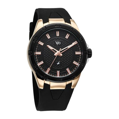 Fastrack Vyb Challenger Quartz Analog Black Dial Watch for Men 