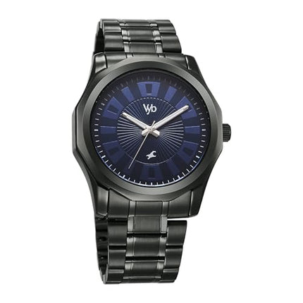 Fastrack Vyb Horizon Quartz Analog Blue Dial Watch for Men 