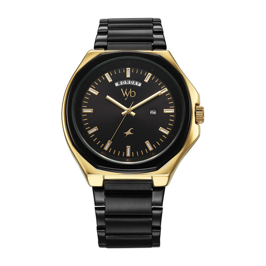 Fastrack Vyb Orion Quartz Analog Black Dial Watch for Men 